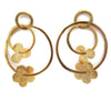 14K Solid Gold Flower Hoops - Sheri Beryl - 1