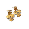Gold Flower Chandelier Earrings
