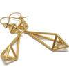 Gold Pyramid Earrings