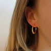 Gold Vermeil Granulated Hoop Earrings - Sheri Beryl - 2