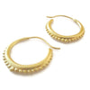 Gold Vermeil Granulated Hoop Earrings - Sheri Beryl - 3