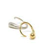 Silver Gold Huggie Earrings