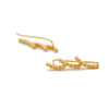 Catch a Wave - Solid Gold Ear Climber Earrings - Sheri Beryl - 2