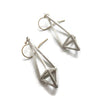 Long Geometric Pyramid Earrings Sterling Silver - Sheri Beryl - 1