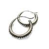 Oxidized Silver Hoop Earrings - Sheri Beryl - 1