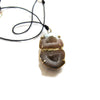14K Solid Gold Tobasco Geode Pendant Necklace On  A Black Cord - Sheri Beryl - 1