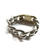 14K Gold and Silver Chain Ring, ID Signet Ring - Sheri Beryl - 4