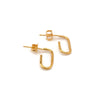 14K Gold Paper Clip Hoop  Earrings - Sheri Beryl 