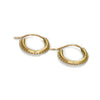 18K Solid Gold Granulated Hoop Earrings - Sheri Beryl - 3