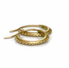 18K Solid Gold Granulated Hoop Earrings - Sheri Beryl - 1