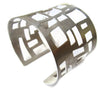Geometric Cuff Modern Cuff Bracelet Sterling Silver "City Lights" - Sheri Beryl - 3