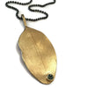 Large gold leaf pendant