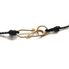 14K Solid Gold Tobasco Geode Pendant Necklace On  A Black Cord - Sheri Beryl - 4