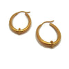 Gold Vermeil Oval Hoop Earrings - Sheri Beryl - 1