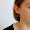 Gold Vermeil Oval Hoop Earrings - Sheri Beryl - 2