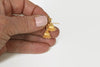 Gold seed pod earrings