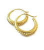 Gold Vermeil Granulated Hoop Earrings - Sheri Beryl - 1