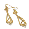 Gold Pyramid Earrings