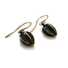 Oxidized Silver Seed Pod  Drop Earrings - Sheri Beryl - 1