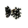 Small Oxidized Silver Studs Starburst Earrings - Sheri Beryl - 1