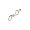 Small Sterling Silver Paper Clip Hoop Earrings - Sheri Beryl - 1