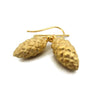 Gold Vermeil Raffia Seed Pod Earrings - Sheri Beryl - 1