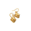 small gold flower earrings