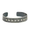 Oxidized Silver Sapphire Cuff Bracelet 