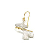 silver ginko leaf earrings