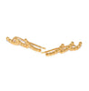 Catch a Wave - Solid Gold Ear Climber Earrings - Sheri Beryl - 1