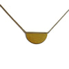 Gold Disc  Pendant Necklace 18K Gold  Bi-Metal - Sheri Beryl - 1