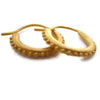 Small Gold Granulated Hoops 18K Vermeil - Sheri Beryl - 4