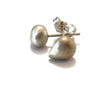 Small Black Stud Earrings, Oxidized Silver Studs, Silver Teardrop Post Earrings, Artisan Handmade by Sheri Beryl - Sheri Beryl - 3