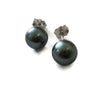 Tahitian Pearl Earring Studs , South Sea Pearl Earrings,14K Gold Black Pearl Post Earrings,  Artisan Handmade by Sheri Beryl - Sheri Beryl - 3