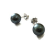 Tahitian Pearl Earring Studs , South Sea Pearl Earrings,14K Gold Black Pearl Post Earrings,  Artisan Handmade by Sheri Beryl - Sheri Beryl - 2