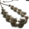 Large  Baroque Pearl Necklace, Pearl Leather Necklace, Statement Pearls, Artisan Handmade by Sheri Beryl - Sheri Beryl - 1