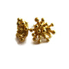 14K Solid Gold Flower Stud Earrings - Sheri Beryl - 1