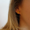 14K Solid Gold Flower Stud Earrings - Sheri Beryl - 2