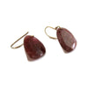Red Ruby Earrings, 14K Gold Rose Cut Ruby Drop, Red Stone Earrings, Artisan Handmade by Sheri Beryl - Sheri Beryl - 4