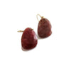 Red Ruby Earrings, 14K Gold Rose Cut Ruby Drop, Red Stone Earrings, Artisan Handmade by Sheri Beryl - Sheri Beryl - 3