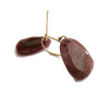 Red Ruby Earrings, 14K Gold Rose Cut Ruby Drop, Red Stone Earrings, Artisan Handmade by Sheri Beryl - Sheri Beryl - 5