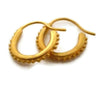 Small Gold Granulated Hoops 18K Vermeil - Sheri Beryl - 1