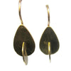 14K Solid Gold Earrings, Mid-Century Modern  Gold Drop Earrings Modern Geometric Earrings, Artisan Handmade  by Sheri Beryl - Sheri Beryl - 3