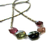 Pink Tourmaline Necklace Gemstone Necklace Blue Tourmaline Beaded Necklace, Rainbow Tourmaline Multi Color - Sheri Beryl - 4