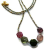 Pink Tourmaline Necklace Gemstone Necklace Blue Tourmaline Beaded Necklace, Rainbow Tourmaline Multi Color - Sheri Beryl - 1