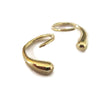 14K  Solid Gold  Huggie Earring  Small  Hoop Earring, Single Earring,  Teardrop Huggie Hoops  Artisan Handmade by Sheri Beryl - Sheri Beryl - 4