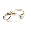 Silver Hoops,  Small Teardrop Huggie Earrings, Small Silver Hoop Earrings  Artisan Handmade  by Sheri Beryl - Sheri Beryl - 3