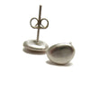 Pebble Stud Earrings Small Silver Studs, Silver Post Earrings for Guys ,  Artisan Handmade  by Sheri Beryl - Sheri Beryl - 2