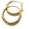 Vermeil Gold Hoop Earrings, Medium Round Hoops Solid Artisan Handmade by Sheri Beryl - Sheri Beryl - 5