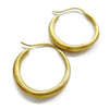 Vermeil Gold Hoop Earrings, Medium Round Hoops Solid Artisan Handmade by Sheri Beryl - Sheri Beryl - 4